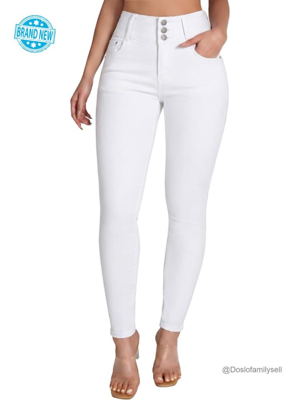 High Waisted Stretchy Skinny Curvy Jeans Tummy Control Jeggings